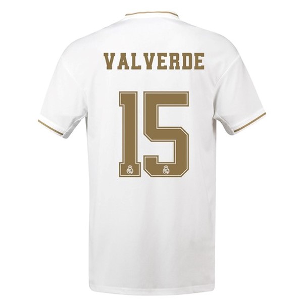 Camiseta Real Madrid NO.15 Valverde Replica Primera Ropa 2019/20 Blanco